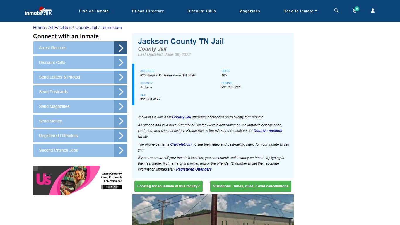 Jackson County TN Jail - Inmate Locator - Gainesboro, TN